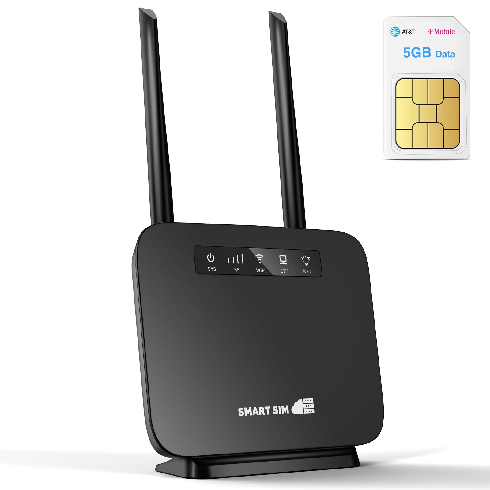 SmartSim 4G LTE WiFi Router with Sim Card, Portable Modem WiFi Router,